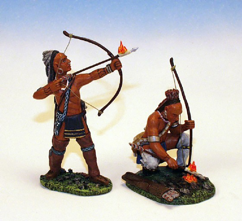 WOODLAND INDIANS WITH BOWS #IW6-1 AVAILABLE OOP