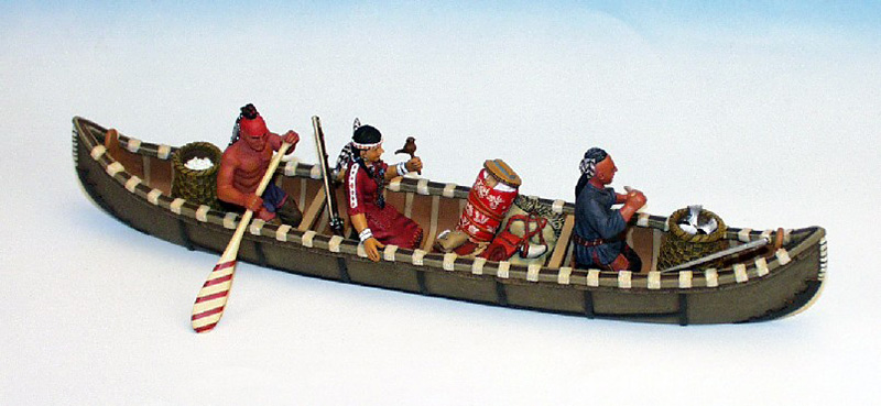 INDIANS AND SQUW IN CANOE #IWC2-1 AVAILABLE OOP
