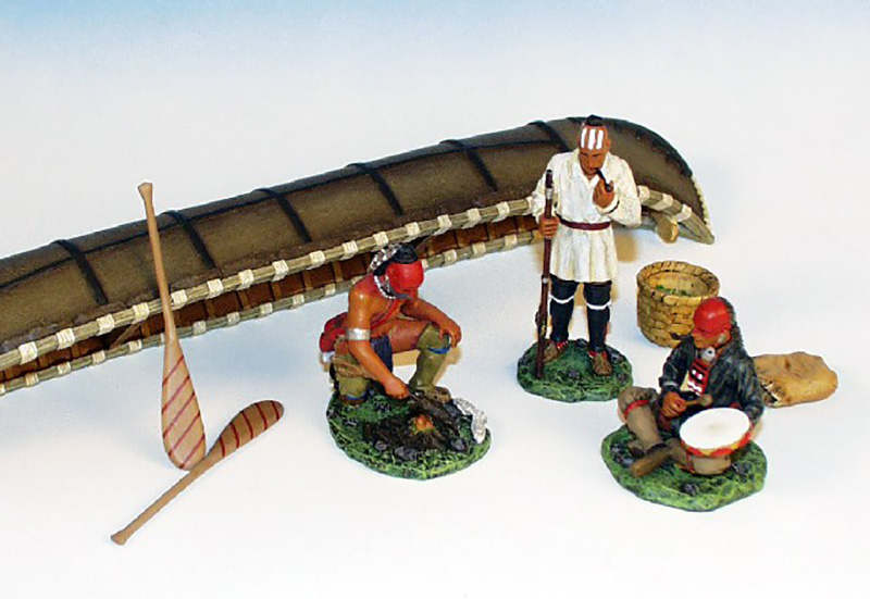 INDIANS RESTING BY CANOE #IWC3-1AVAILABLE OOP