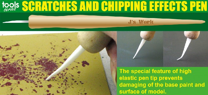 Scratches & Chipping Effects Pen w/Wooden Handle