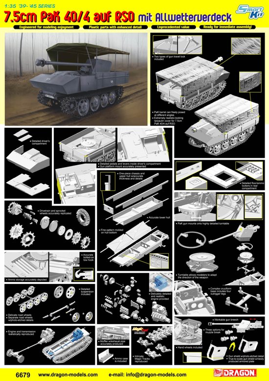 WWII German 7.5cm PaK 40/4 auf RSO mit Allwetterverdeck - Smart Kit