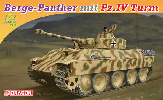 WWII German Berge-Panther mit Aufgesetztern Pz.Kpfw.IV Turm Als Befehlspanzer