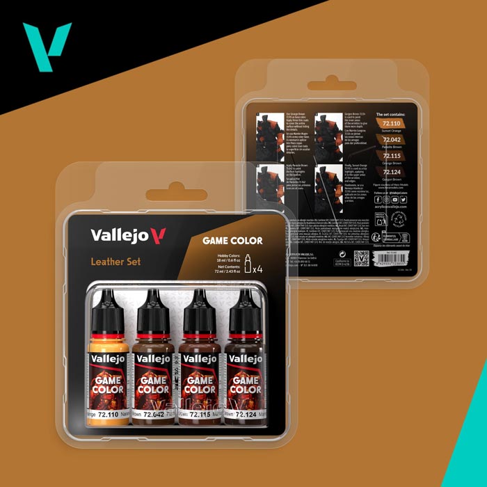 Vallejo Leather Game Color Paint Set
