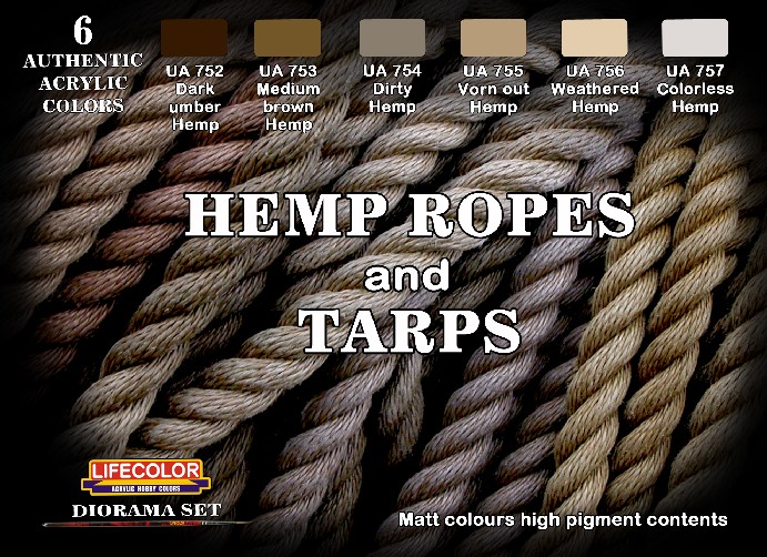 Hemp Ropes & Tarps Diorama Acrylic Set (6 22ml Bottles)
