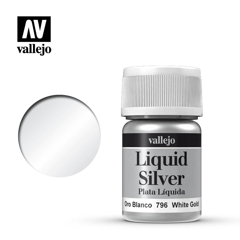 Alcohol Based Metallic White Gold 35ml Bottle 217