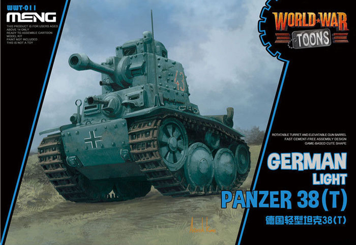 German Medium Tank Panzer 38T - World War Toon - Meng Model Kids Caricature Series