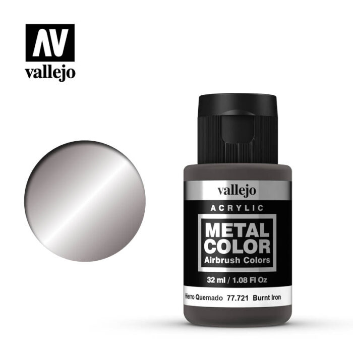 Vallejo Metal Color: Burnt Iron Metal Color 32ml Bottle