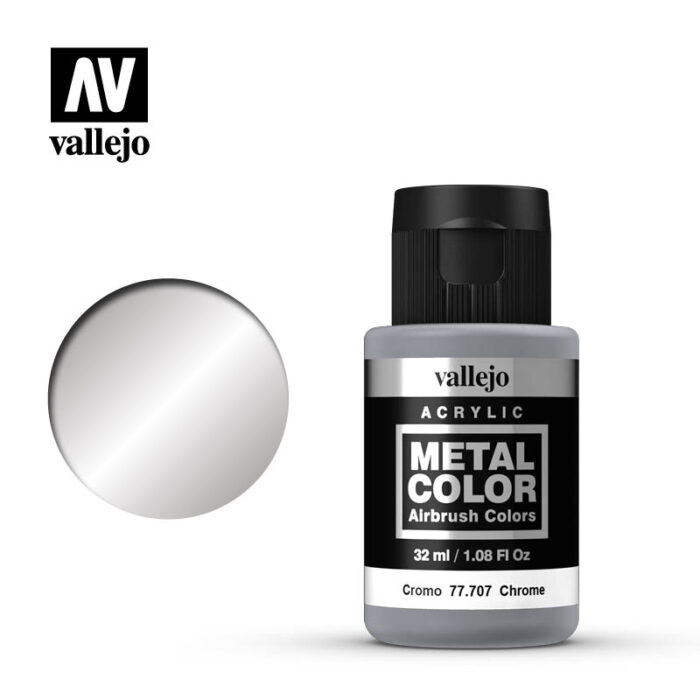 Vallejo Metal Color: Chrome Metal Color 32ml Bottle