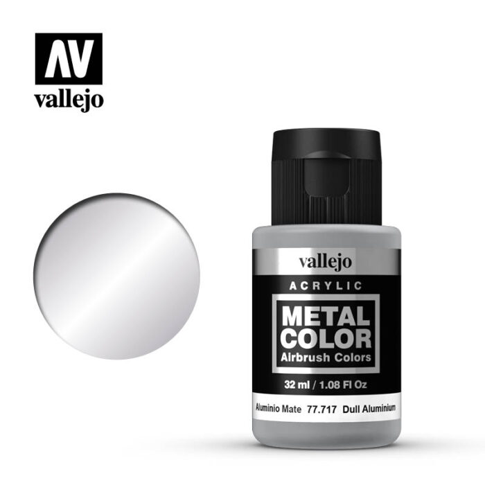 Vallejo Metal Color: Dull Aluminum Metal Color 32ml Bottle