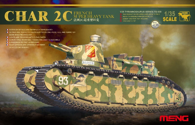 1202pcs 1/35 Char 2C French Heavy Tank