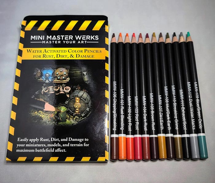 Mini Master Werks Rust Dirt and Damage Weathering Pencils