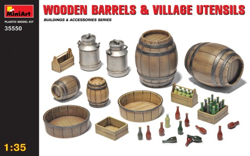 Wooden Barrels & Village Accessories
