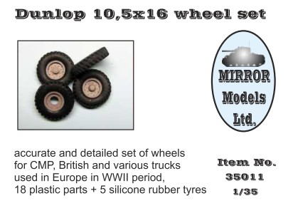Dunlop 10 5x16 Wheel/Tire Set for WWII CMP/British Trucks (5)