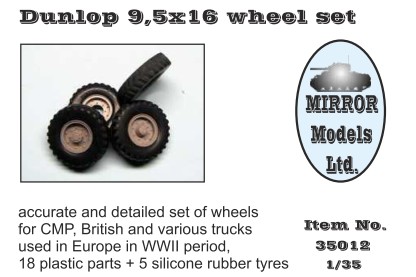 Dunlop 9 5x16 Wheel/Tire Set for WWII CMP/British Trucks (5)
