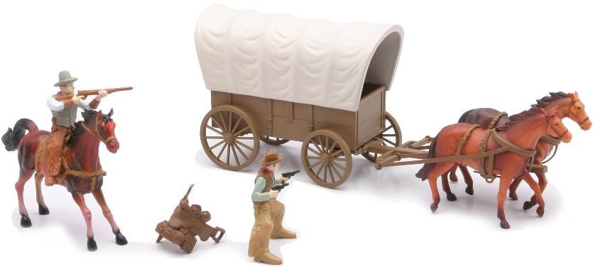 Western Covered Wagon Set