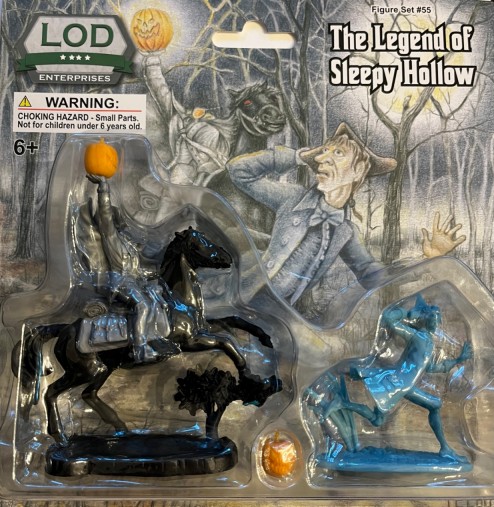 The Legend of Sleepy Hollow Headless Horseman on Horse & Ichabod Crane