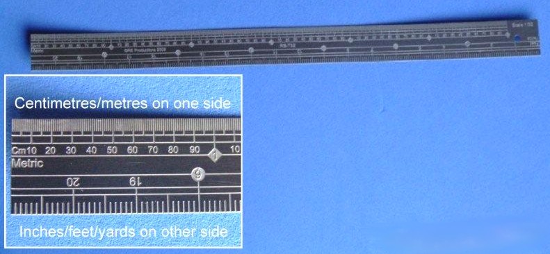 1/32 Scale Stainless Steel Ruler