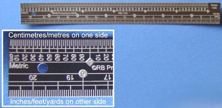 1/48 Scale Stainless Steel Ruler