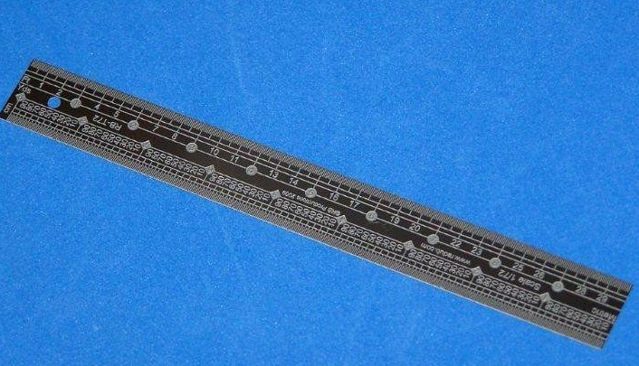 1/72 Scale Stainless Steel Ruler