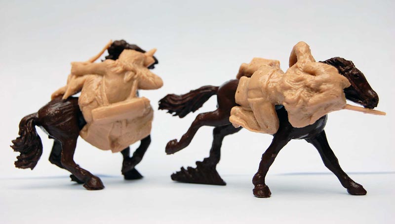 Comanches Mounted Set 1 - Shielded by Horses