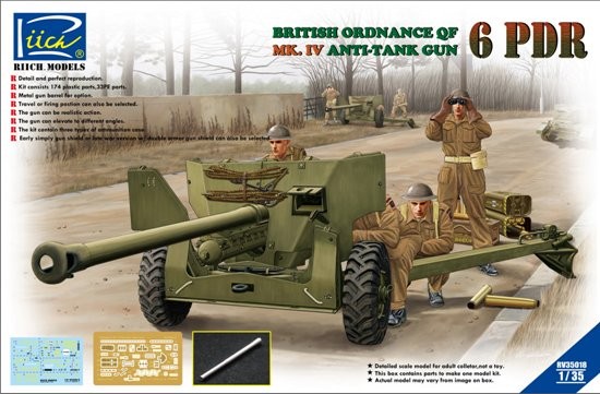 British Ordnance QF 6-Pdr. Mk IV Anti-Tank Gun on Mk 1A Carriage