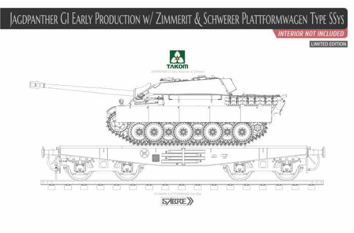 Sd.Kfz.173 Jagdpanther G1 Early & Schwerer Plattformwagen Type SSys