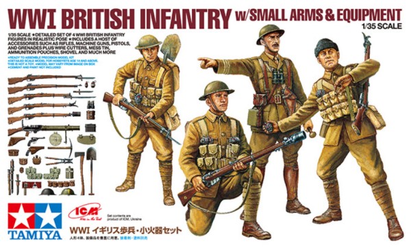 WWI British Infantry w/Small Arms & Equipment	