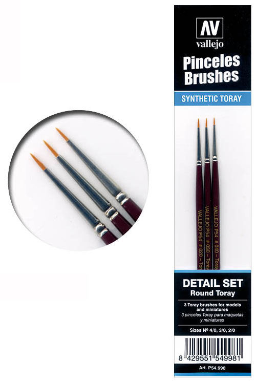 The Detailers Set- Round Toray Brushes