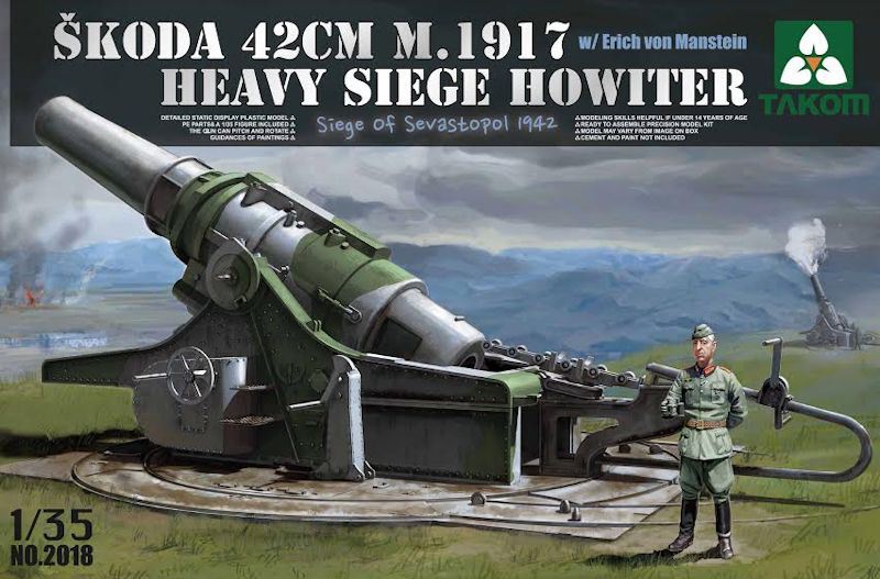 WWII German Skoda 42cm M.1917 heavy siege howitzer.