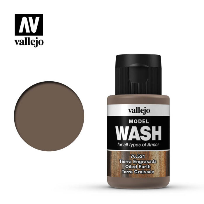 Vallejo Model Wash: Oiled Earth 35ml Bottle
