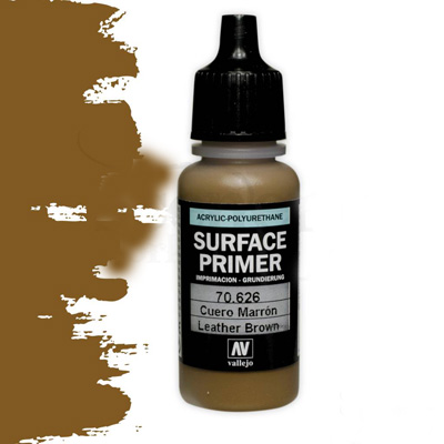 Vallejo Surface Primers: Leather Brown 17ml Bottle