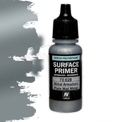 Vallejo Surface Primers: Plate Mail Metal 17ml Bottle