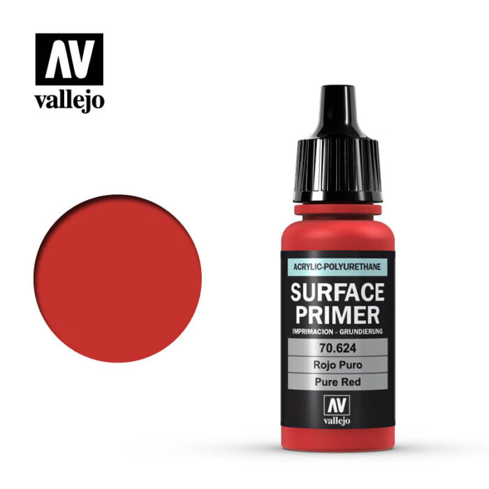 Vallejo Surface Primers: Pure Red 17ml Bottle