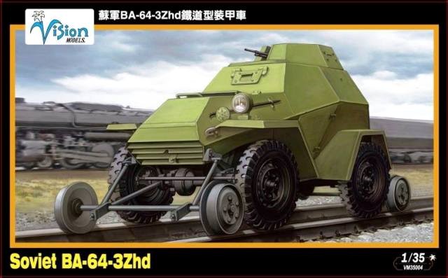 Soviet BA64-3Zhd Light Recon Armored Car on Railroad Wheels