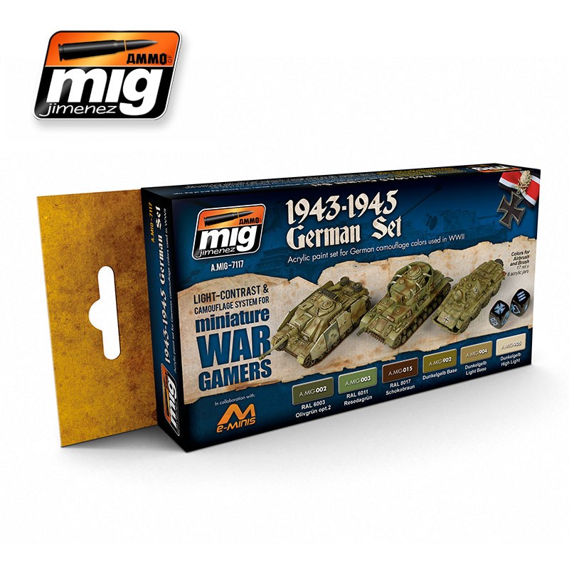 Wargame Acrylic  Paint Set: 1943-1945 German Set