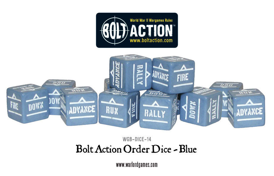 Bolt Action Orders Dice Packs - Blue