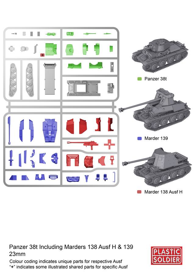 t PLASTIC SOLDIER 15mm WWII German Panzer 38 Tank/Marder Variants 5 & PSO1535