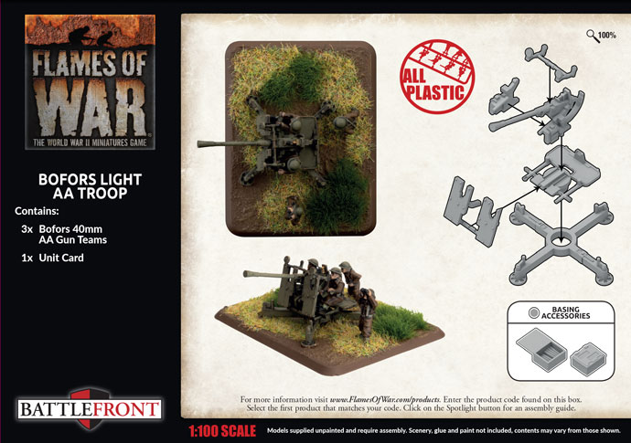 Flames Of War British Crusader AA Troop (BBX59) – Late War, 2 Plastic Vehicle Models
