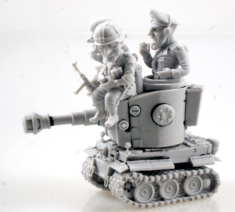 Michigan Toy Soldier Company YUFAN MODEL WWII German Panzer Toon Tank Q Version