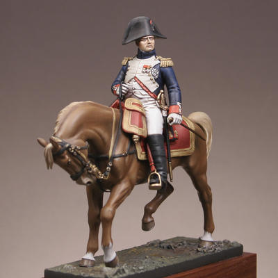thumbnail image 2 of OPO 10 Napoleon Officer Helmet Miniature - 8cm Metal Soldier Collectible With Marble Base 2 of 11