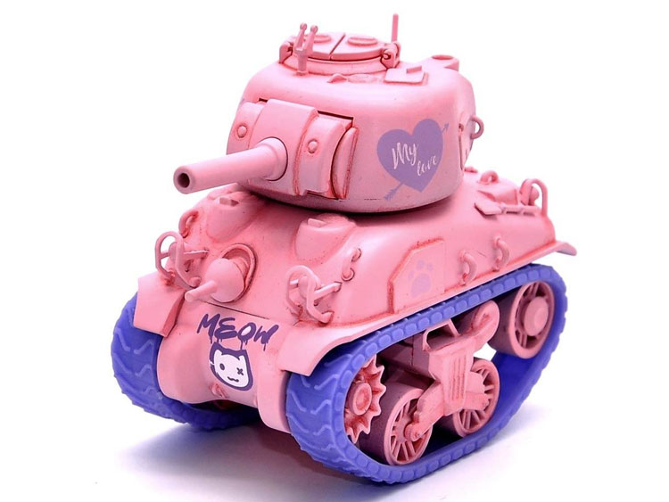 pinky world war toons m4a1 sherman (pink color)