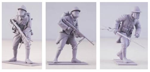 ICM 35696 1/35 French Infantry in Gas Masks 1916 4 figures 